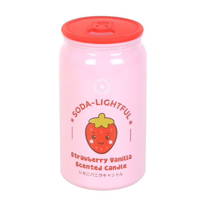 Strawberry Vanilla Soda Can Candle