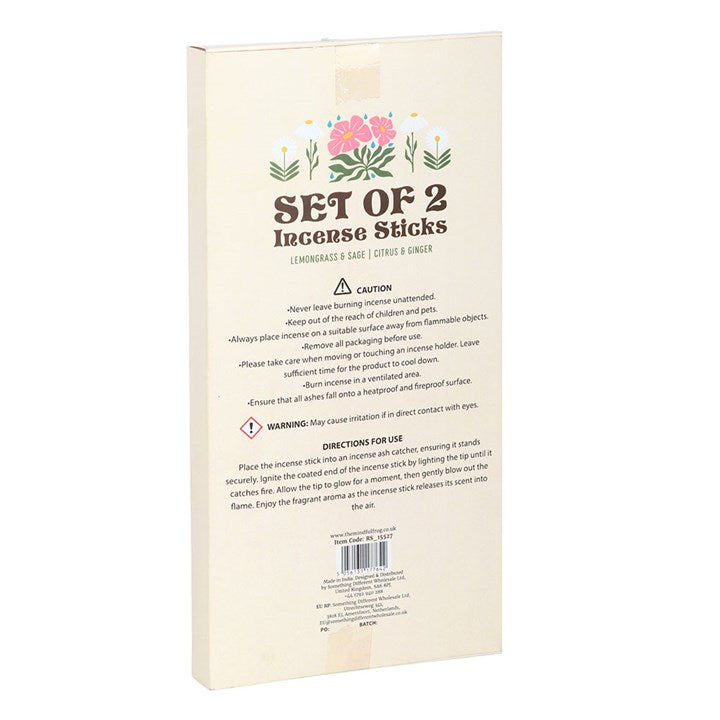 Set of 2 No Rain, No Flowers Incense Stick Packs