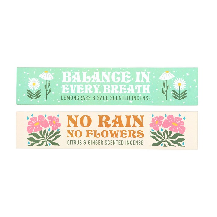 Set of 2 No Rain, No Flowers Incense Stick Packs